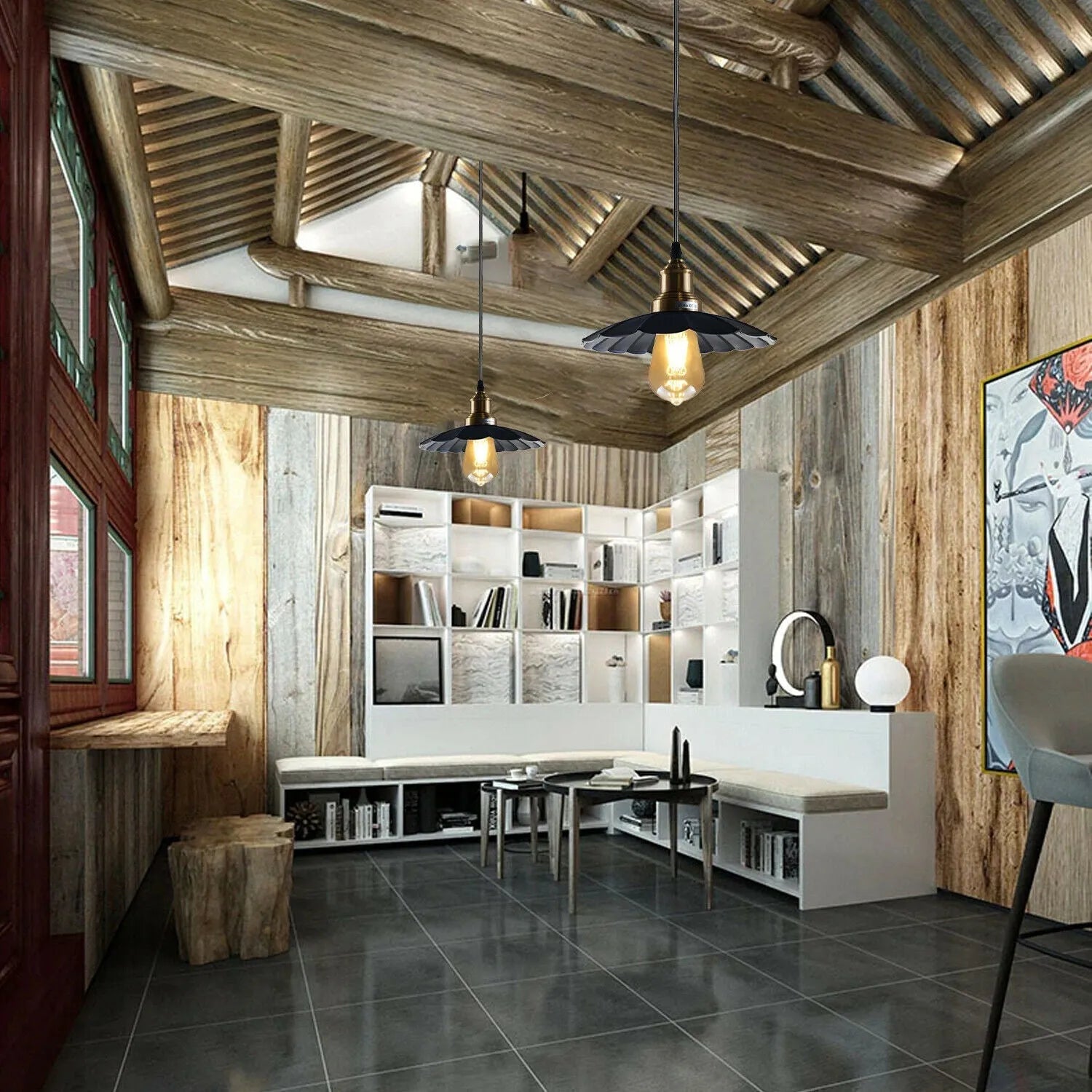 Pendant Light Iron Frame in Nordic Style | Ruvian