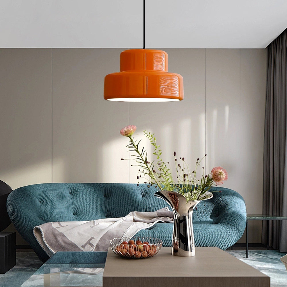 Pendant Light Iron Orange in Bauhaus Retro Style | Lavien