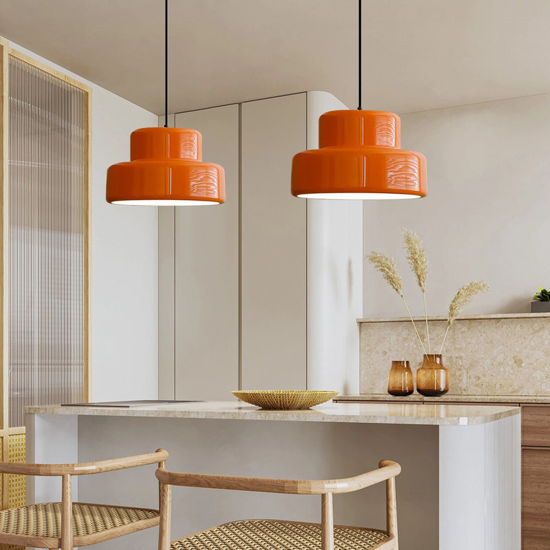 Pendant Light Iron Orange in Bauhaus Retro Style | Lavien