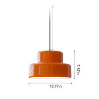 Pendant Light Iron Orange in Bauhaus Retro Style | Lavien
