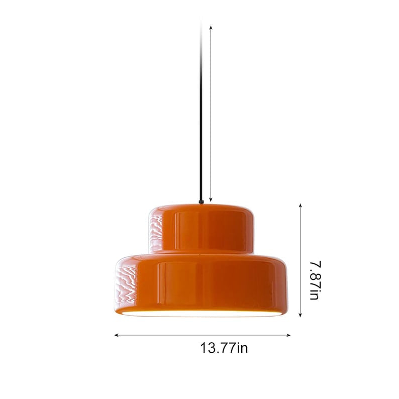 Pendant Light Iron Orange in Bauhaus Retro Style | Lavien