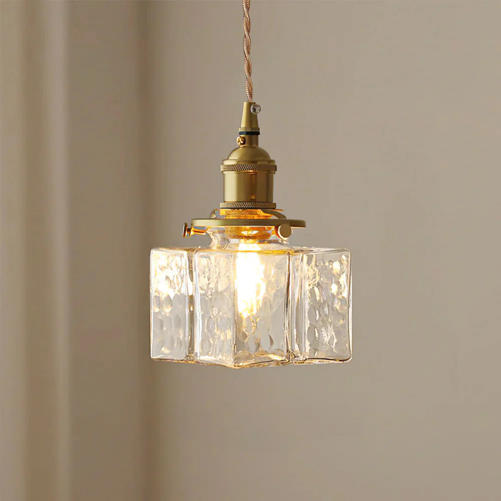 Pendant Light Jewel Glass Brass Swag Design | Dekorin