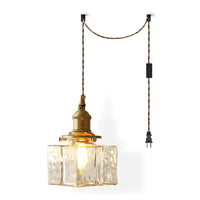Pendant Light Jewel Glass Brass Swag Design | Dekorin