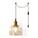 Pendant Light Jewel Glass Brass Swag Design | Dekorin