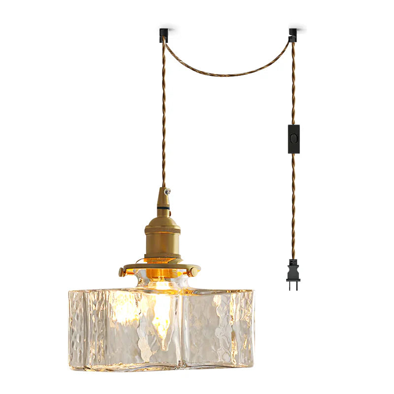 Pendant Light Jewel Glass Brass Swag Design | Dekorin