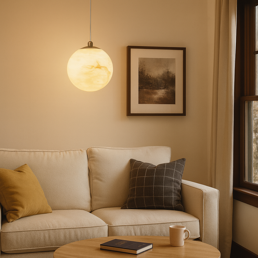 Pendant Light Marble Shade in Scandinavian Style | Yavren