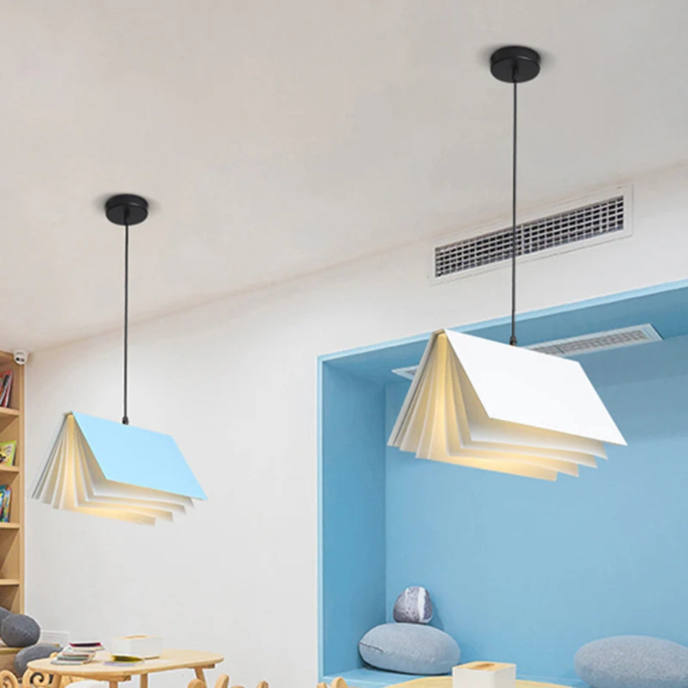 Pendant Light Metal Book Shade for Kids Interior | Libravo