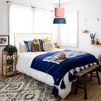 Pendant Light Metal Bowl with Nordic Colour Accents | Rovlen