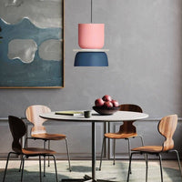 Pendant Light Metal Bowl with Nordic Colour Accents | Rovlen
