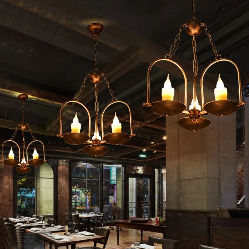 Pendant Light Metal Bronze Candle Design Industrial Dining | Naravo