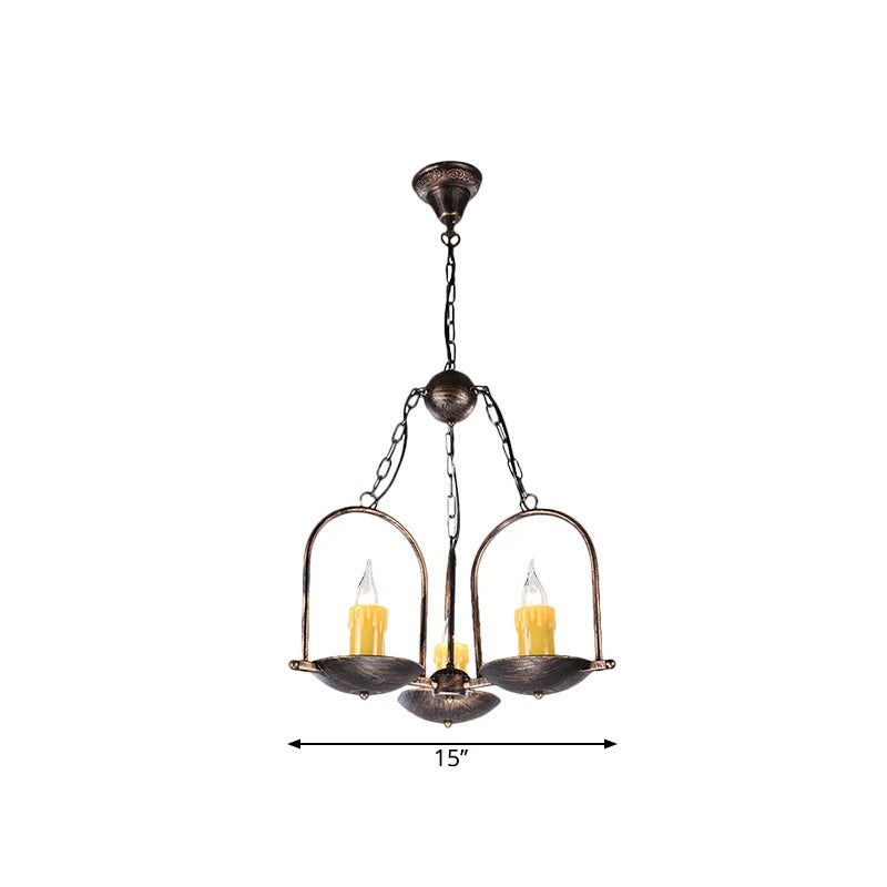 Pendant Light Metal Bronze Candle Design Industrial Dining | Naravo