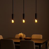 Pendant Light Metal Cylinder LED Compatible Modern | Zelvari