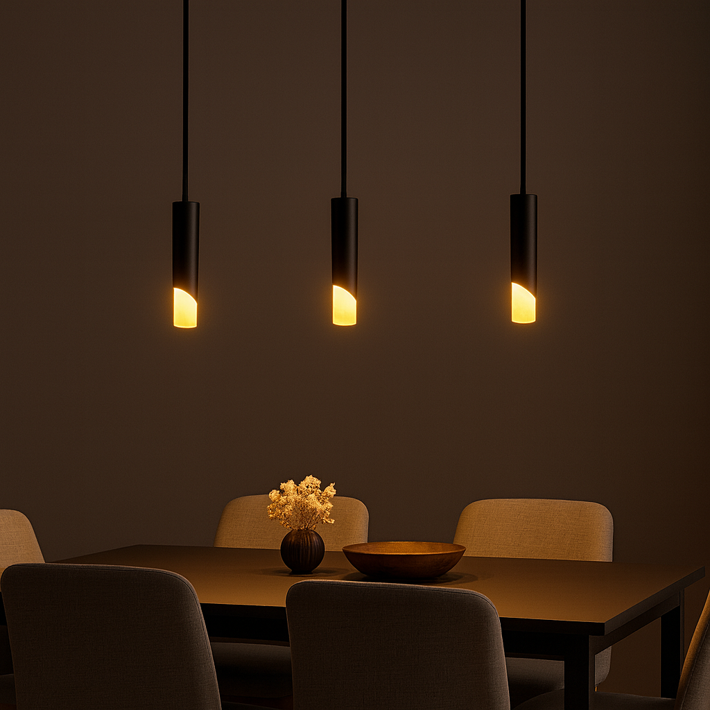 Pendant Light Metal Cylinder LED Compatible Modern | Zelvari