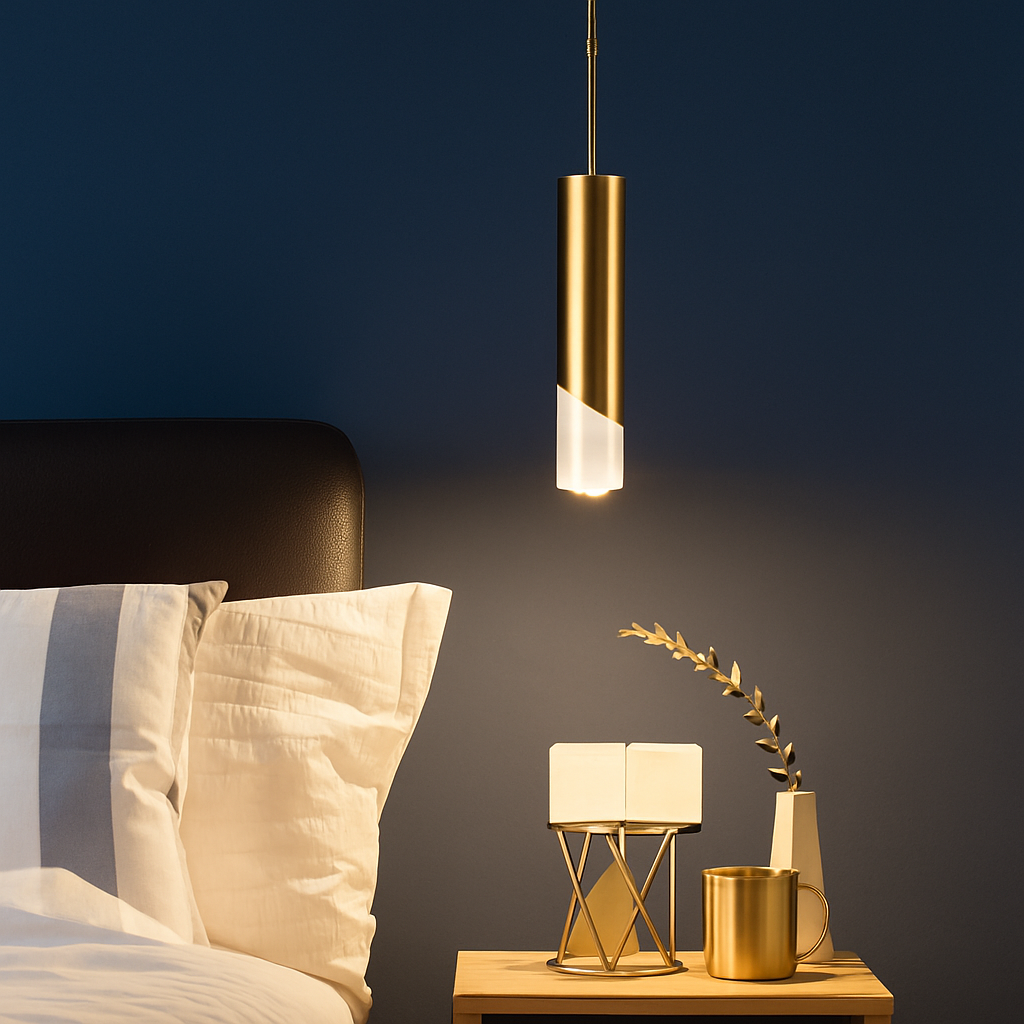 Pendant Light Metal Cylinder LED Compatible Modern | Zelvari