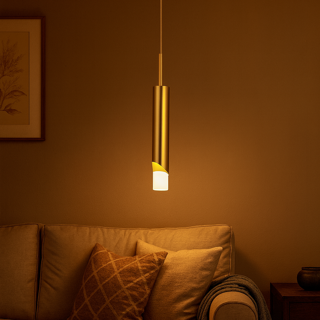 Pendant Light Metal Cylinder LED Compatible Modern | Zelvari