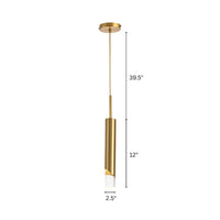 Pendant Light Metal Cylinder LED Compatible Modern | Zelvari