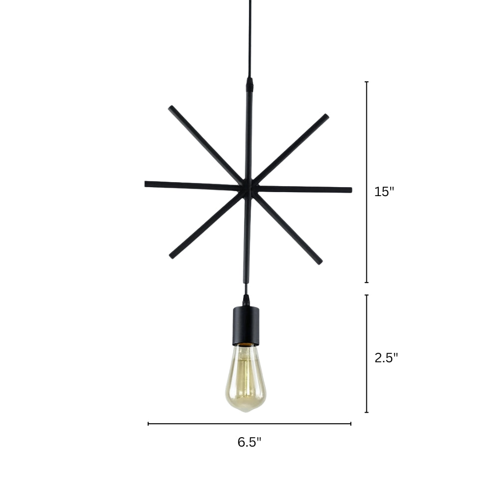 Pendant Light Metal Frame Industrial Style | Geomara