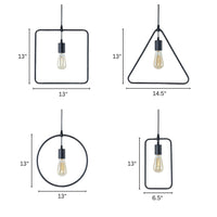 Pendant Light Metal Frame Industrial Style | Geomara