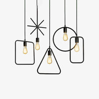 Pendant Light Metal Frame Industrial Style | Geomara