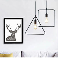 Pendant Light Metal Frame Industrial Style | Geomara