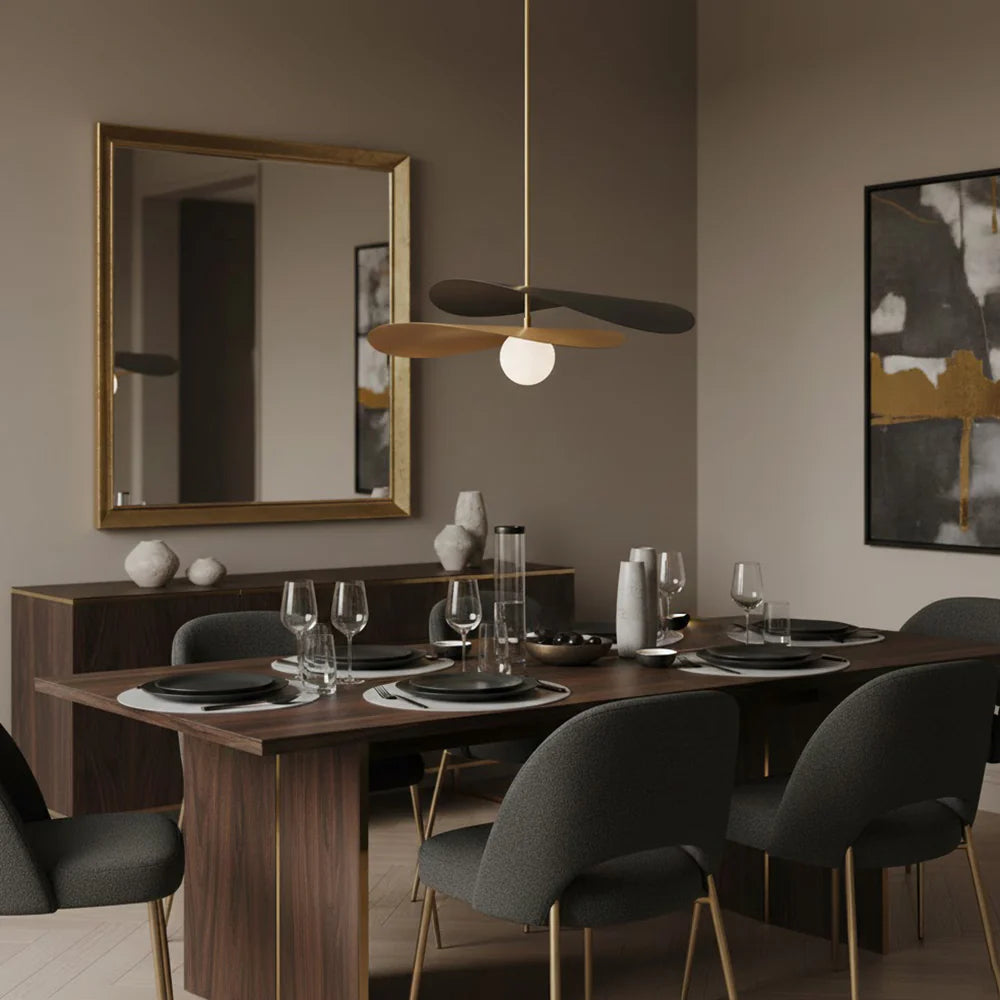 Pendant Light Metal Glass Mid Century Design | Elivar