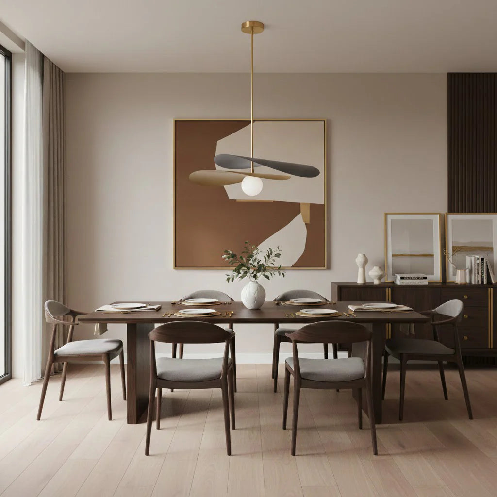 Pendant Light Metal Glass Mid Century Design | Elivar