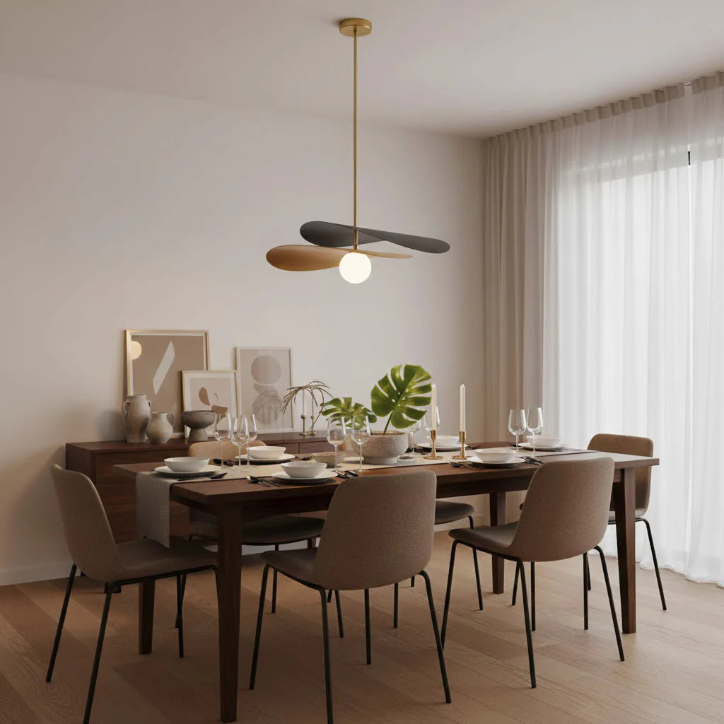 Pendant Light Metal Glass Mid Century Design | Elivar