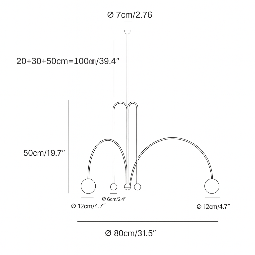 Pendant Light Metal Glass Nordic Style | Valnor