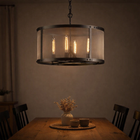 Pendant Light Metal Mesh Dining Suspension Traditional | Bravino