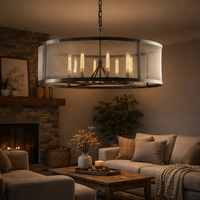 Pendant Light Metal Mesh Dining Suspension Traditional | Bravino