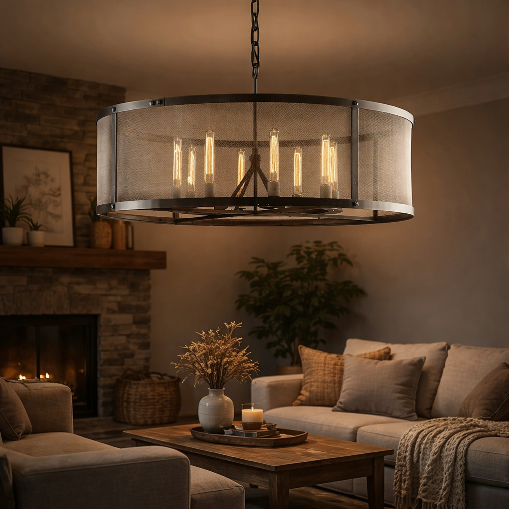 Pendant Light Metal Mesh Dining Suspension Traditional | Bravino