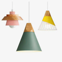Pendant Light Metal Wood Nordic Design | Sylven