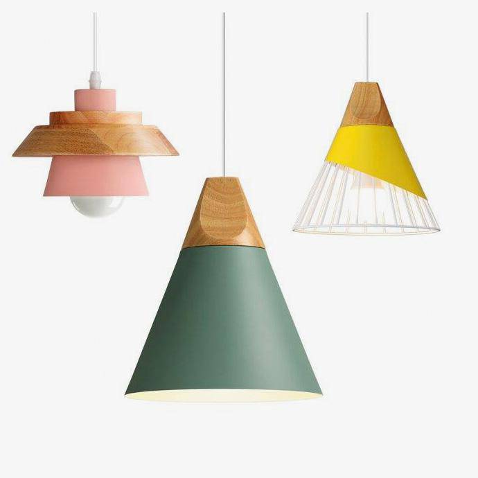 Pendant Light Metal Wood Nordic Design | Sylven