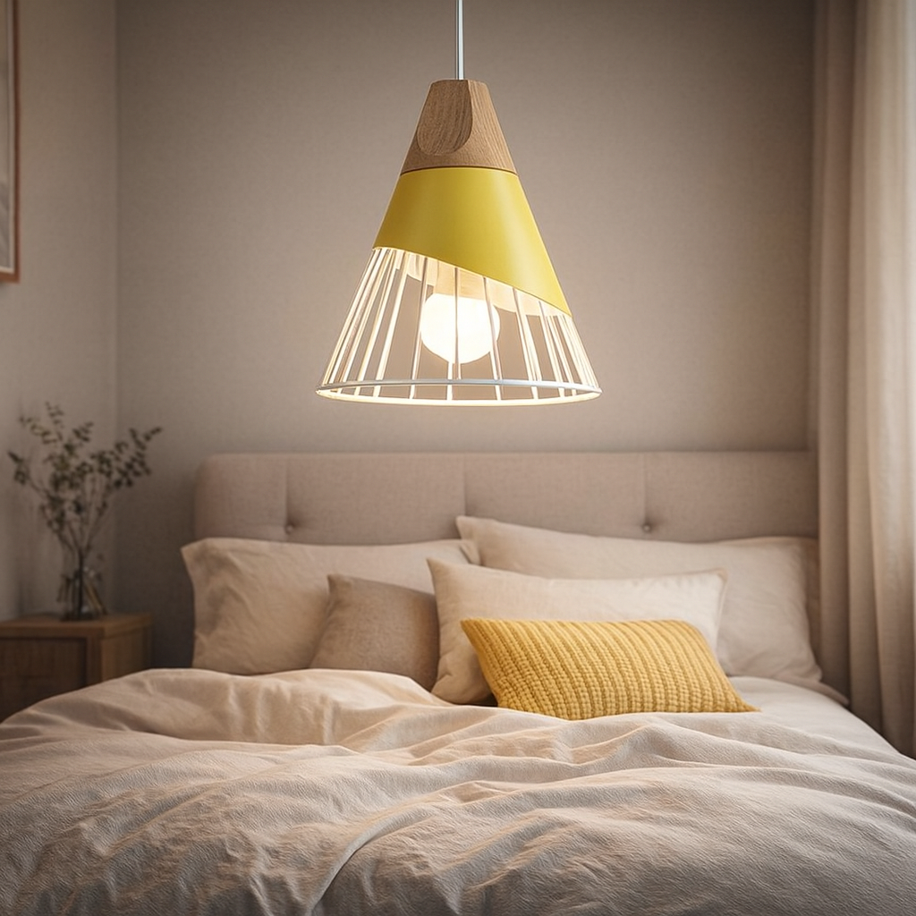 Pendant Light Metal Wood Nordic Design | Sylven