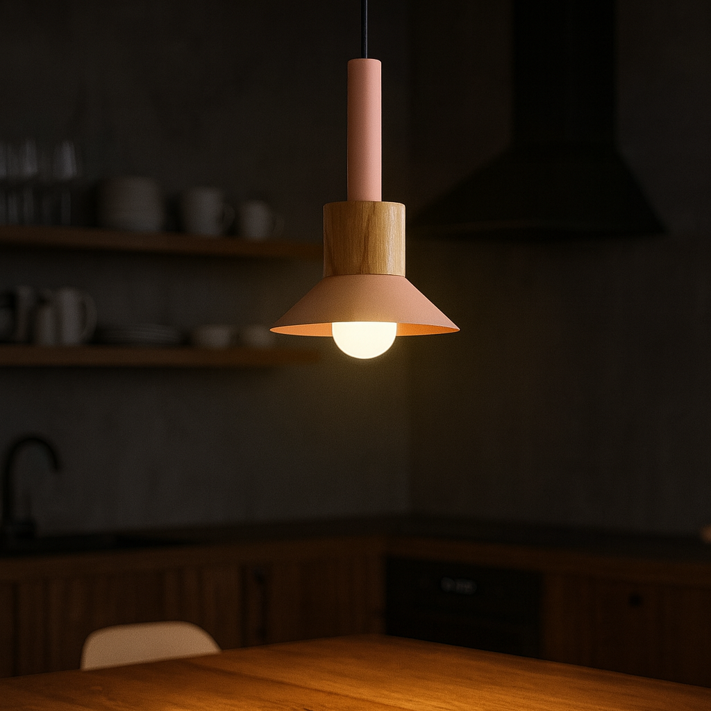 Pendant Light Metal Wood for Nordic Interiors | Venlora