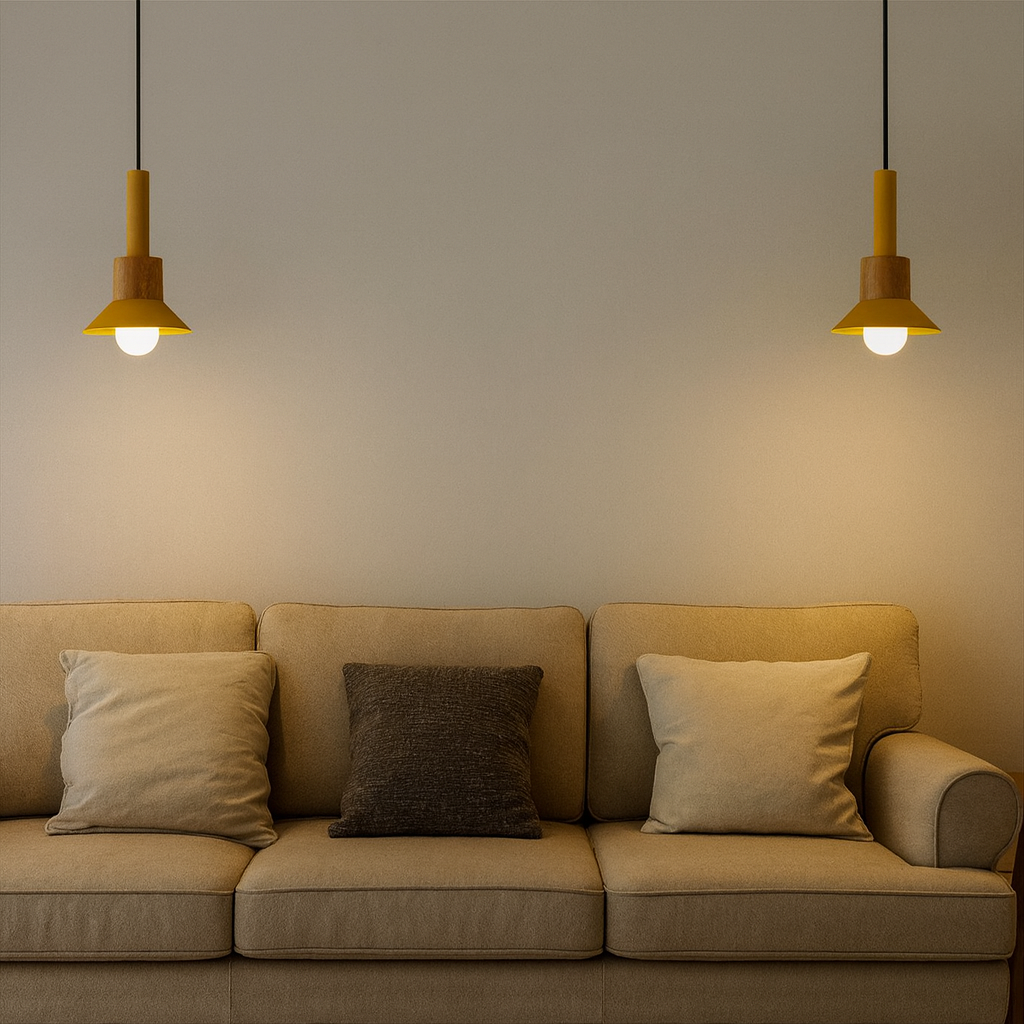 Pendant Light Metal Wood for Nordic Interiors | Venlora