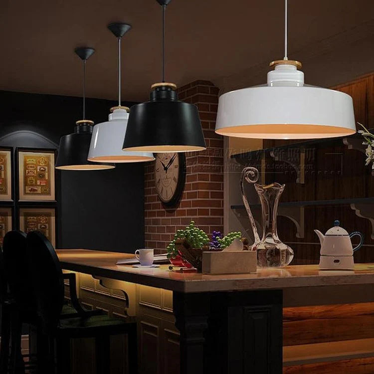 Pendant Light Metal and Wood Scandinavian Interior | Portan