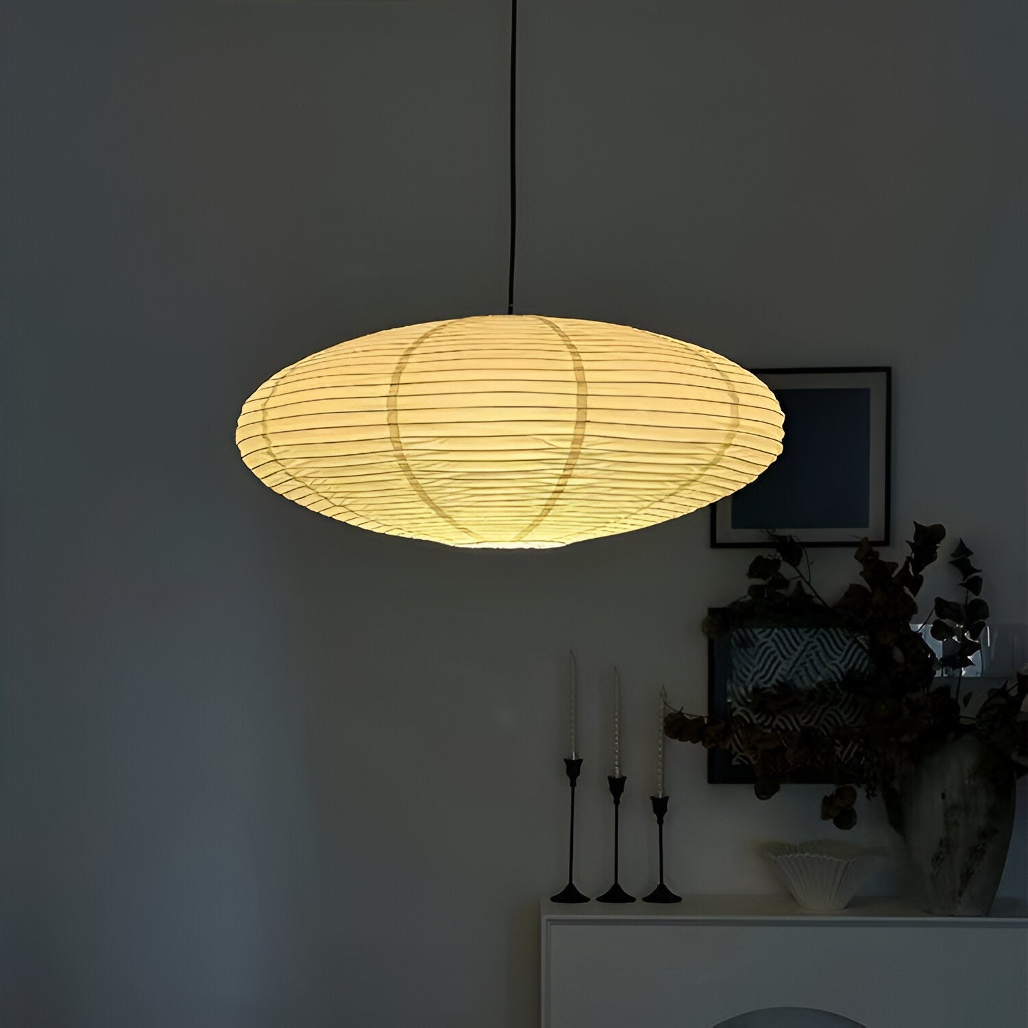 Pendant Light Mulberry Paper Japandi Style | Sorano