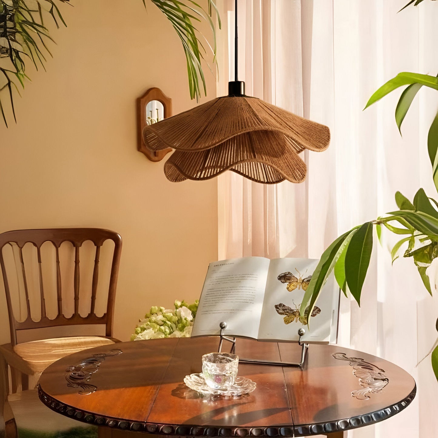 Pendant Light Natural Jute Boho Style | Vilora