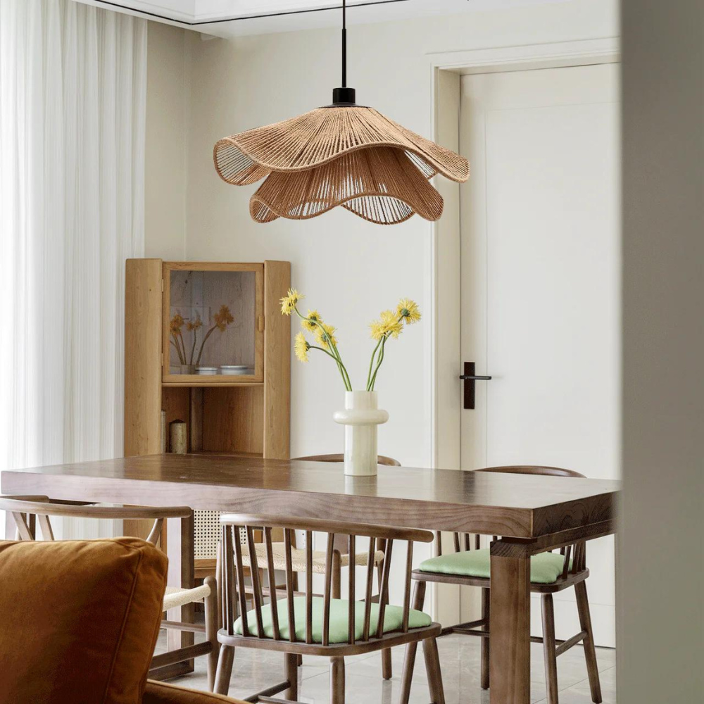 Pendant Light Natural Jute Boho Style | Vilora