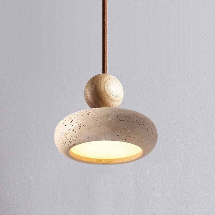 Pendant Light Natural Travertine Retro Wabi Sabi Style | Tavoro