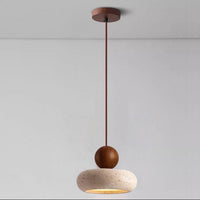 Pendant Light Natural Travertine Retro Wabi Sabi Style | Tavoro