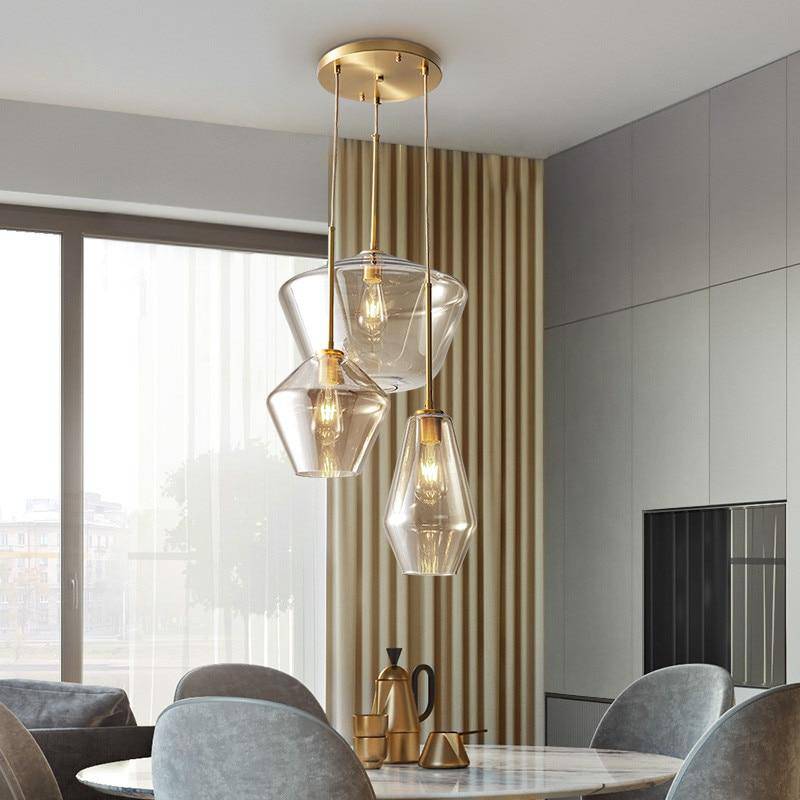 Pendant Light Nordic Metal Glass Cluster Design | Vulmera
