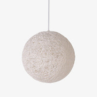 Pendant Light Paper Sphere in Nordic Wicker Style | Narvelo
