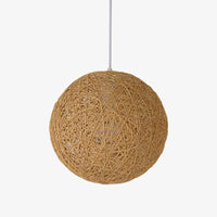 Pendant Light Paper Sphere in Nordic Wicker Style | Narvelo