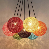 Pendant Light Paper Sphere in Nordic Wicker Style | Narvelo