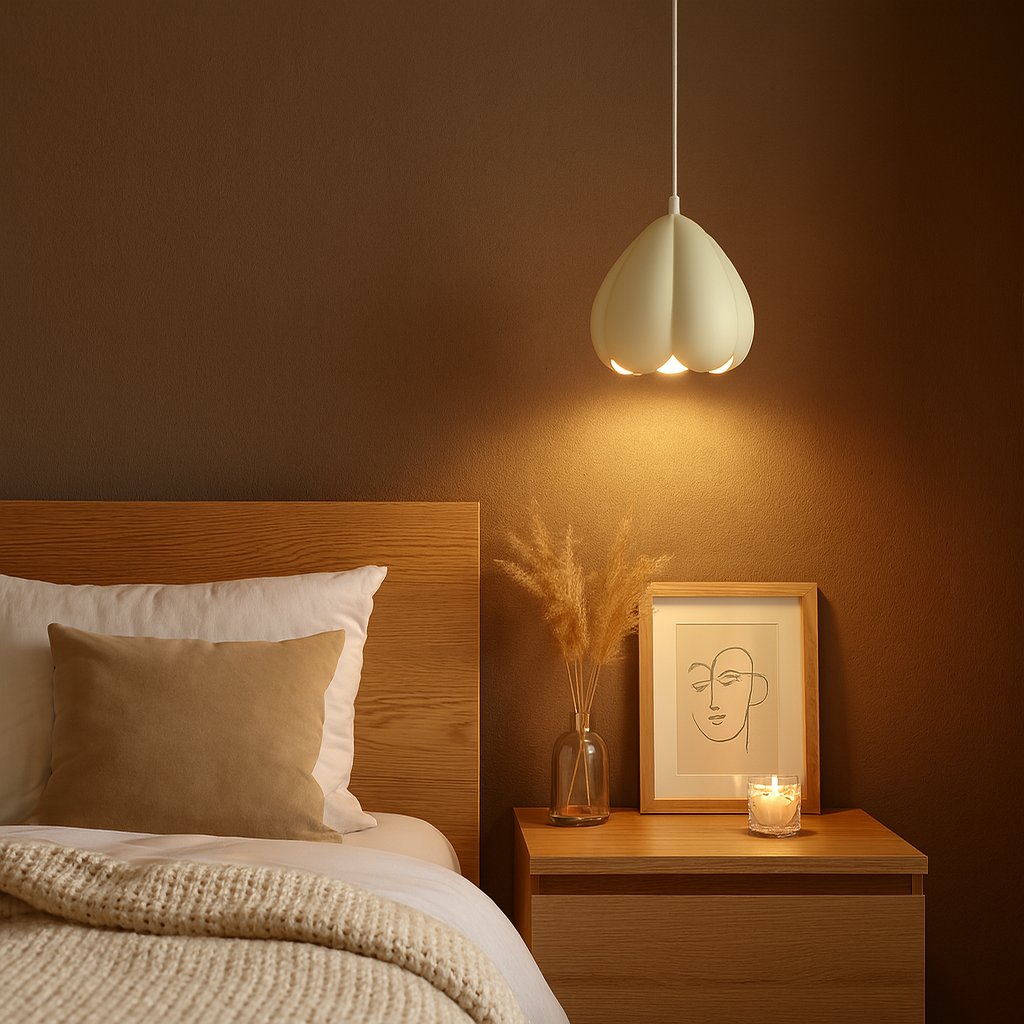 Pendant Light Resin Shade in Modern Floral Style | Nerano