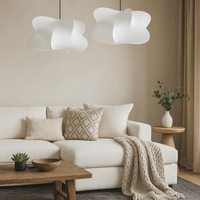 Pendant Light Silk Shade Modern Minimalist | Jureva