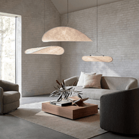 Pendant Light Silk Shade in Nordic Japandi Style | Eryvon