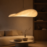 Pendant Light Silk Shade in Nordic Japandi Style | Eryvon